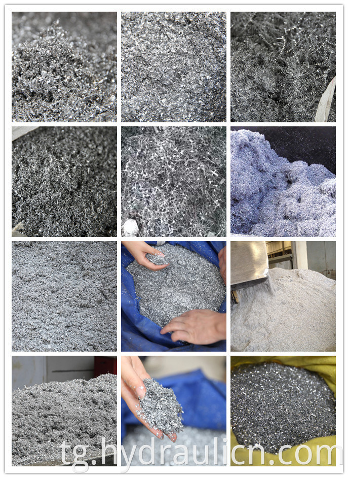 Y83L-250 худкор алюминий риштарошӣ микросхемаҳои металлӣ briquetting